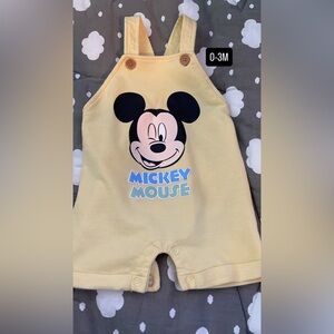 Disney Yellow Mickey Mouse Kids Overalls